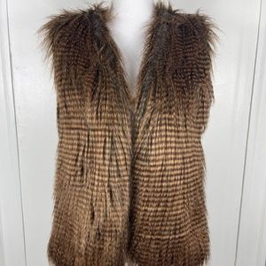 FOREVER 21 Faux Fur Coat Woman $22 Sz M Excellent C.